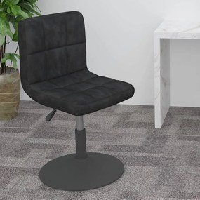vidaXL Scaun de bar pivotant catifea neagră