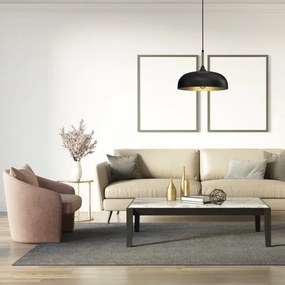 Lustră pe cablu Brilagi ABRAHAM 1xE27/60W/230V d. 35 cm negru