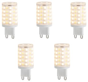 Set de 5 becuri LED inteligente G9, reglabile, clare, 2,5 W, 250 lm, 2700-6500K, Zigbee