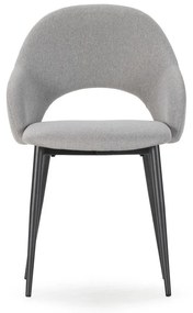 Scaune de dining gri-deschis 2 buc. tapițate Lia – Marckeric