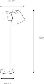 Lampă LED de exterior DINGO 1xGU10/4,5W/230V IP44 antracit Lucide 14881/70/30