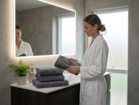 Prosop CLYR 50x100 cm gri inchis, 100% bumbac