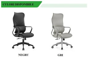 Scaun ergonomic, mecanism inclinare/blocare, suport lombar adaptiv, PU, Gri