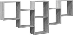 vidaXL Raft de perete, gri sonoma, 159x18x66 cm, lemn prelucrat