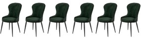Set 6 scaune K366 velvet verde