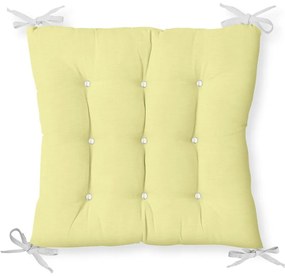 Pernă pentru scaun cu amestec de bumbac Minimalist Cushion Covers Lime, 40 x 40 cm