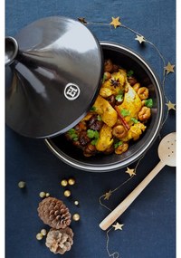 Vas tajine din ceramică Emile Henry Flame, ⌀ 32 cm, negru