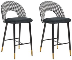 Set 2 buc scaun tip bar Fabian (alb negru). 1078841
