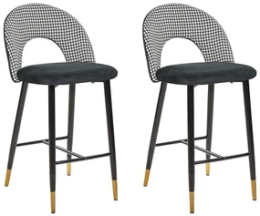 Set 2 buc scaun tip bar Fabian (alb negru). 1078841