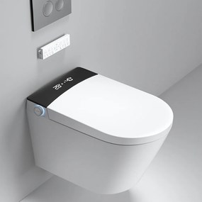 Toaleta inteligenta suspendata cu functie bideu cu functii multiple, Smart Foglia Alb