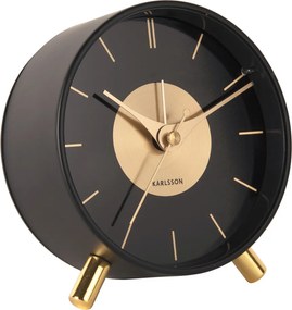 Ceas deșteptător glamour GOLD DISC, Ø 11 cm