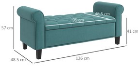 HOMCOM Bancă de Depozitare din Țesătură tip Catifea cu Spațiu Ascuns, Bej | Aosom Romania