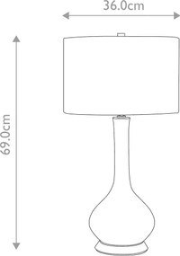 Elstead MILO-PN-TL-LORA - Lampă de masă MILO 1xE27/60W/230V, alb/portocaliu