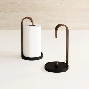 Suport vertical pentru prosoape de bucătărie din hârtie negru din lemn ø 17 cm Bellwood – Umbra