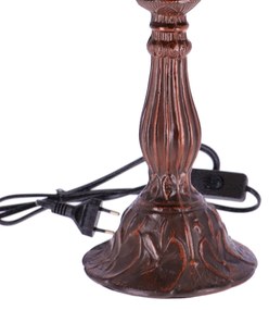 Lampa de masa Tiffany Lotus h 45 cm, abajur 30 cm
