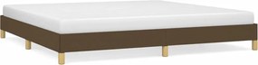 vidaXL Cadru de pat fără saltea, maro închis, 200x200 cm, textil