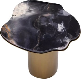 Masuta laterala design LUX cu blat din marmura neagra Shapiro