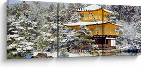 Tablou - Kinkakuji, Japonia (cu ceas) (90x30 cm)