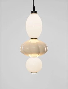 Pendul LED decorativ ceramic Bej, Alb, ONETA