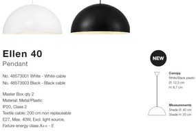 Pendul scandinav design nordic Ellen 40 negru 48573003 NL