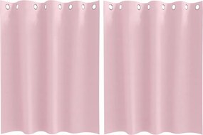vidaXL Perdele Opaque cu Inel 2 pcs Roz bebe 140 x 140 cm Poliester