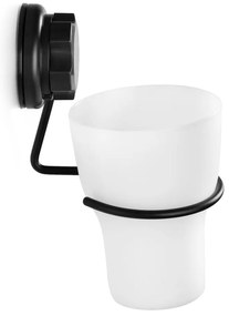 Suport pentru periuța de dinți negru autoadeziv din metal Bestlock Black – Compactor