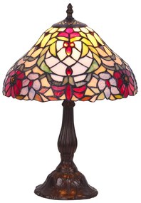 Lampă de masă cu abajur din sticlă vitrată Tiffany MIRELLA 1xE27/60W/230V Rabalux 8090