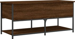 vidaXL Bancă de depozitare, stejar maro, 100x42,5x47cm, lemn prelucrat