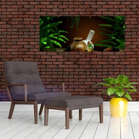 Tablou cu obiectele spa (120x50 cm)