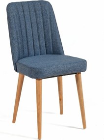 Scaun de sufragerie Vina Dark Blue  and Atlantic Pine