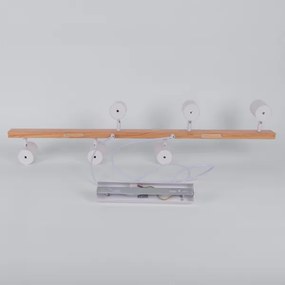 Brilagi - Lustră LED RGBW reglabilă pe cablu SELE 6xGU10/6,5W/230V alb/stejar