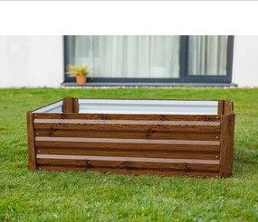 Strat înălţat de grădină, maro, oţel, NONKY TIP 5