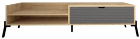 Set mobilier living Tretsilla (Stejar zafir + antracit + negru). 1107150