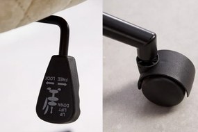 Scaun de birou elegant Euphoria, catifea sampanie greige