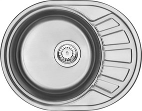 Chiuvetă din inox, 1-cuvă cu picurător, Stock, ZST_011C