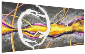 Tablou abstract - pictura cu dansatori (120x50 cm), în 40 de alte dimensiuni noi