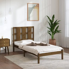 3105568 vidaXL Cadru de pat single, maro miere, 90x190 cm, lemn masiv