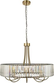 Endon 119611 - Candelabru VISCONTI cu lanț, 8xE14/6W/230V, alamă
