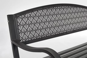 Bancă de grădină gri antracit din metal Lizette – Bizzotto