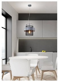 Lustră negru-argintiu din metal ø 30 cm Fiba – Candellux Lighting