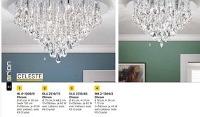 Aplica de perete cristal K9 design elegant CELESTE crom
