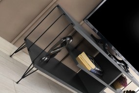 Comoda TV Eze, Crem - Alb - Maro - Gri, 120 x 45 x 30 cm
