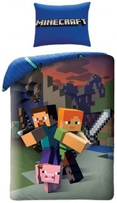 Minecraft Steve and Alex set de lenjerie de pat 140×200cm, 70×90 cm