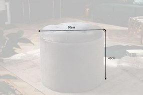 Taburete cu spatiu de depozitare Modern Barock 50cm, gri argintiu