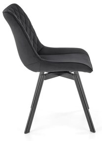 Scaun K520 velvet negru