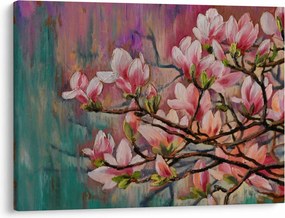Tablou - Pictură în ulei, Sakura în floare (70x50 cm)