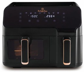 Friteuza cu aer cald dubla, airfryer 5.5+3.5 Black Rose Berlinger Haus BH 9467