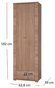 Raft Gwenn 1D1S (Stejar sonoma). 1052920