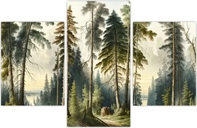 Tablou - Peisaj de epocă de păduri (90x60 cm)