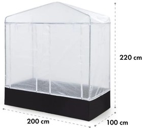 Plant Palace x2, seră, 200 x 220 x 100 cm, țevi din oțel, folie de plasă din PVC